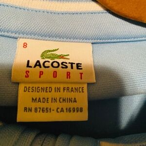Lacoste New Miami open track jacket Sz 8 mens